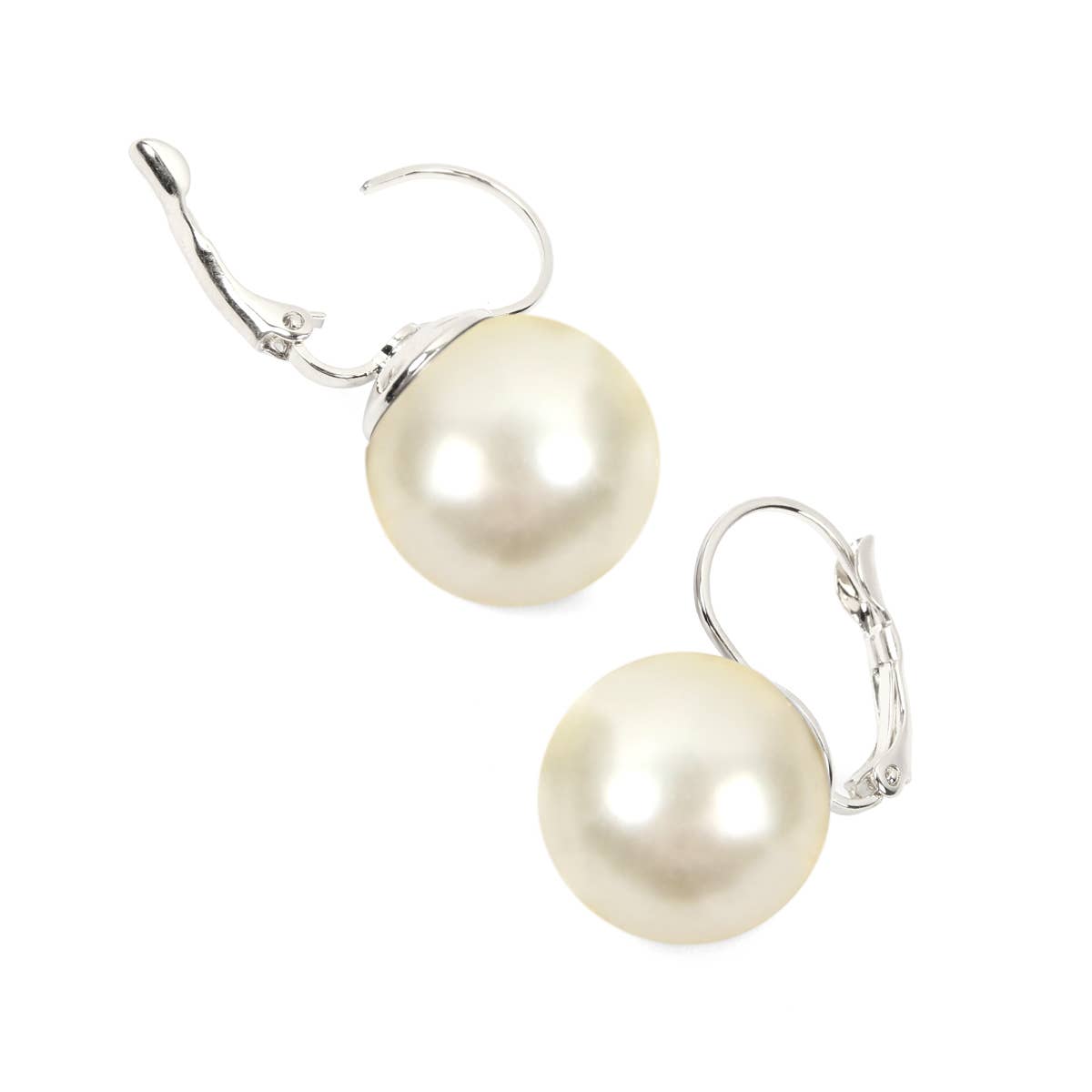 MYS Wholesale Inc - Hinged Pearl Earrings: Natural