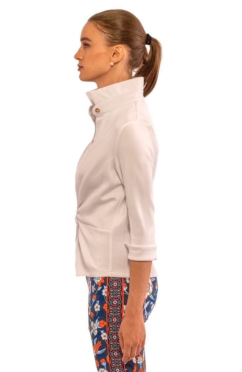 Gretchen Scott LLC - Jersey Twist & Shout Top - Solid: Crimson / M