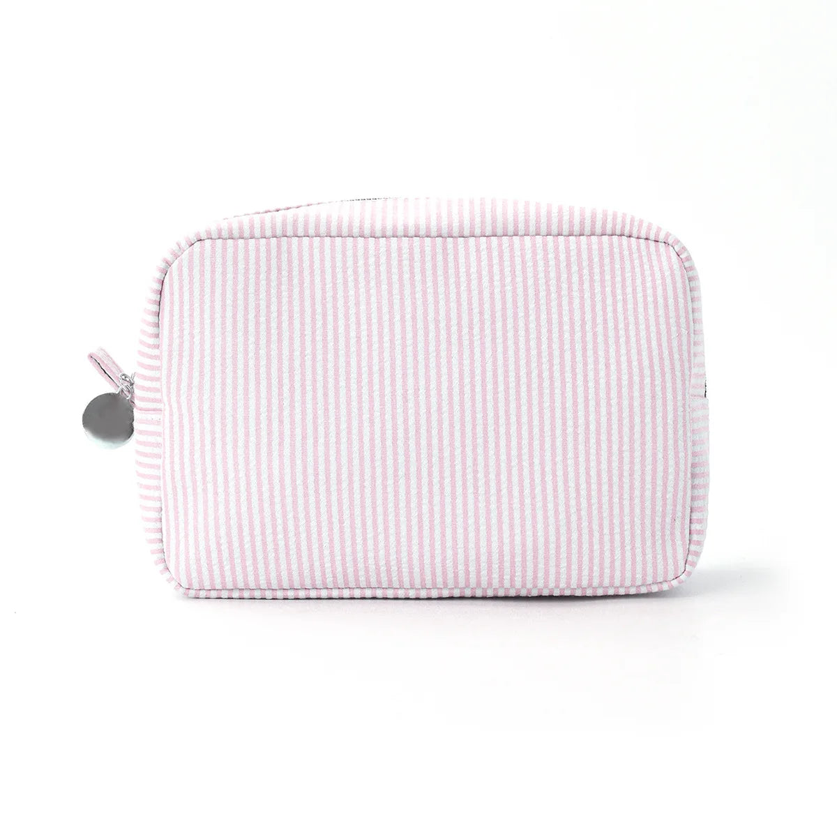 New Seersucker Cosmetic Bag, Personalized Monogrammed Toiletry Bag, Embroidered Make Up Bag,Bridesmaid Makeup Bag, Wedding Gifts