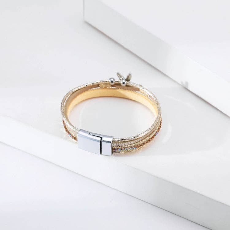 Ole - Seafish Multilayer Magnetic Bracelets B3997: Blue