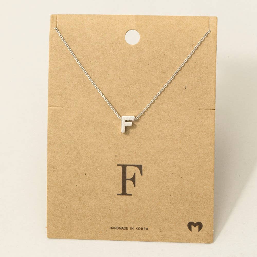 Fame Accessories - Initial Pendant Necklace: AG