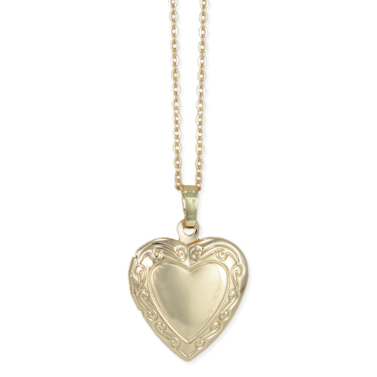 ZAD - Cherished Memories Gold Heart Locket Necklace