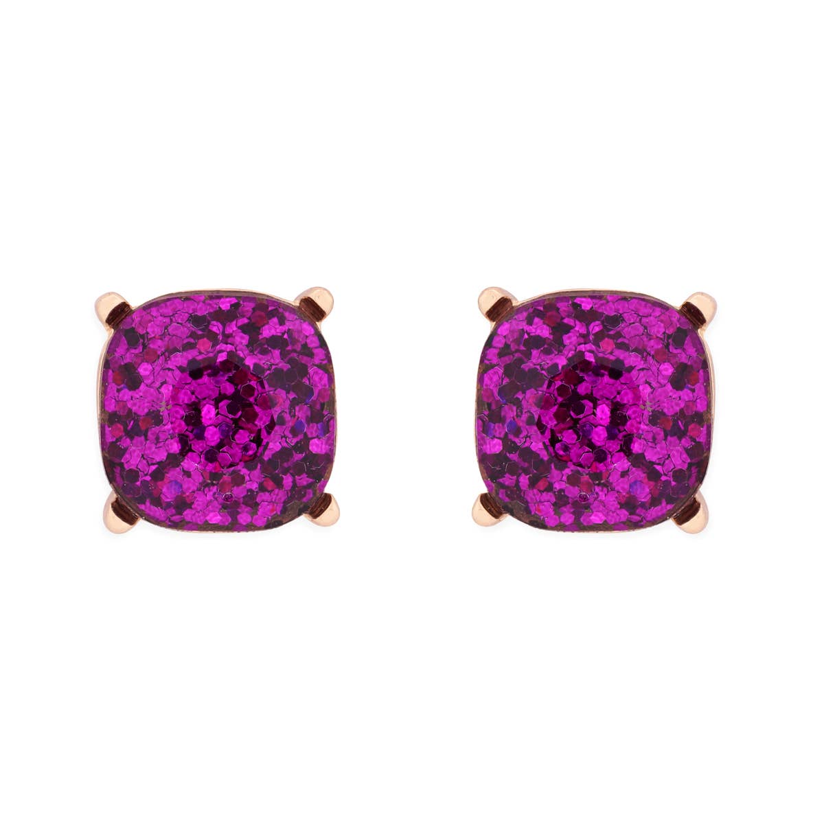 MYS Wholesale Inc - Sparkling Glitter Epoxy Stud Earrings: Gold