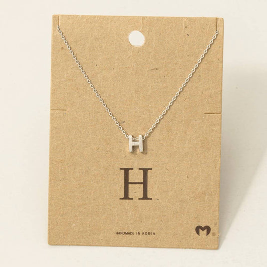 Fame Accessories - Initial Pendant Necklace: HS