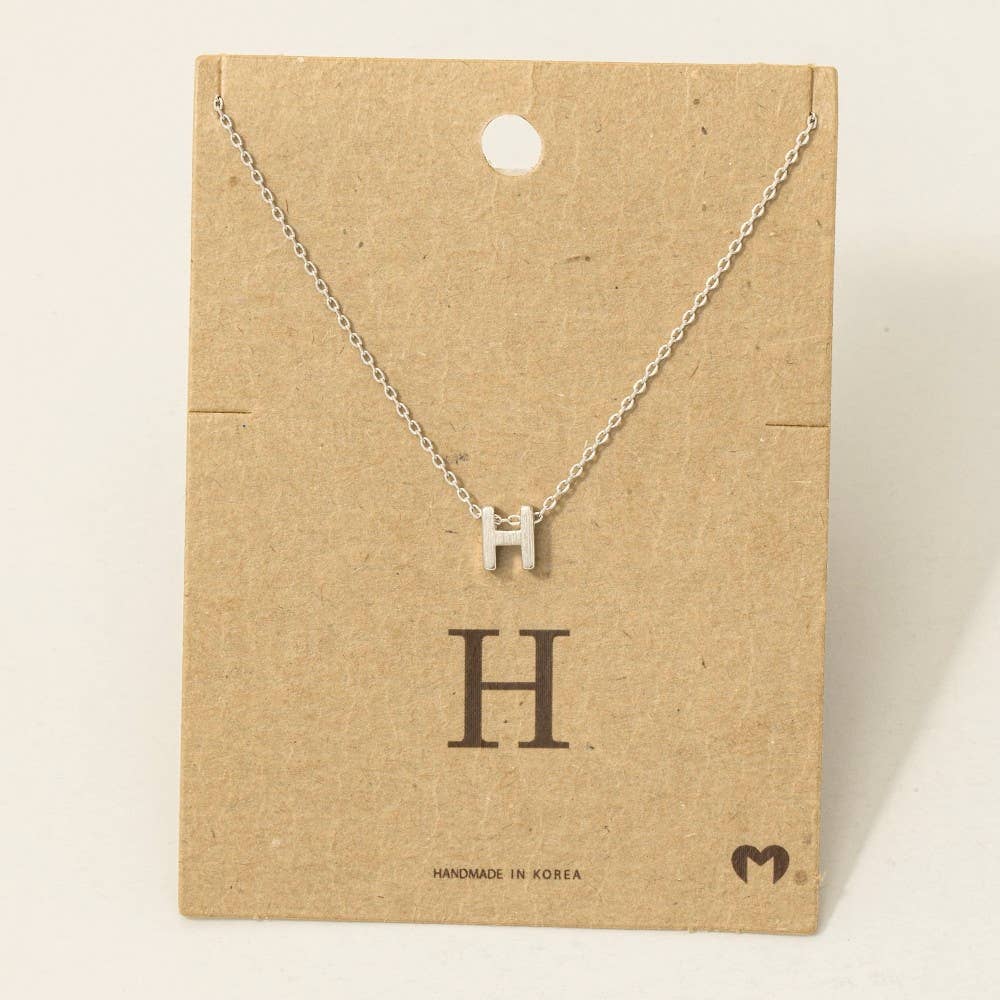 Fame Accessories - Initial Pendant Necklace: RG