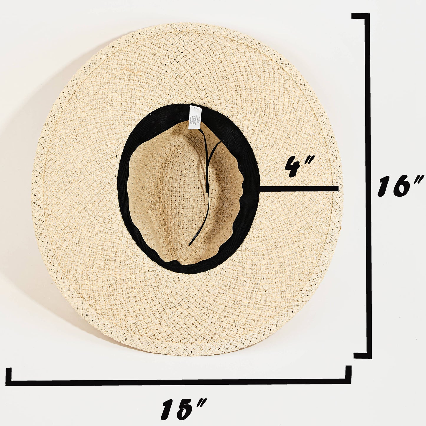 Collections by Fame Accessories - Straw Woven Sun Hat: BK