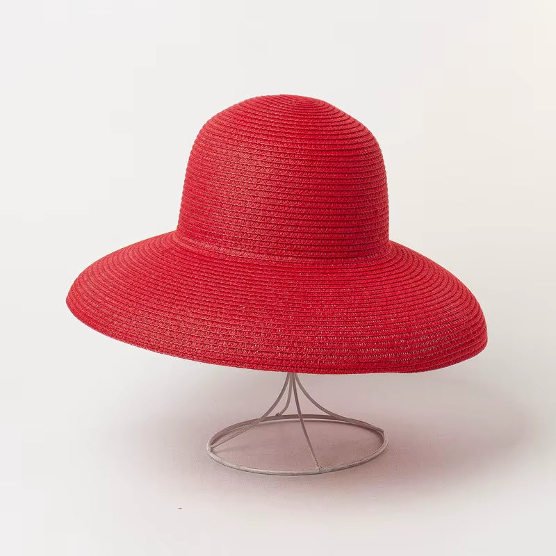 Sun Hat Women'S Cap Hats for Women Men Summer Straw Hat Sun Protection Hats Wide Brim Vintage Protection Fashion Straw Visor