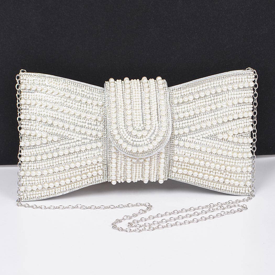 Rhinestone and Pearl Party Clutch