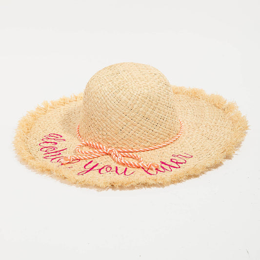 Collections by Fame Accessories - Alcohol You Later Raffia Sun Hat: FU