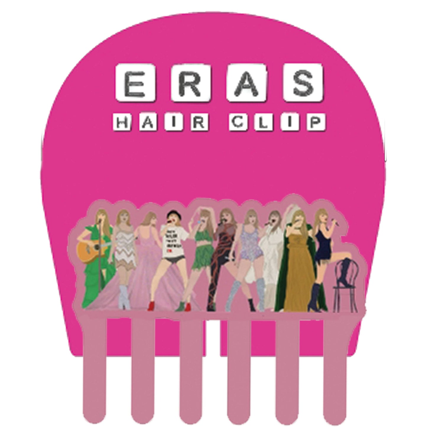 Aspen Lane - Swiftie Taylor In My Eras Swift Hair Clips | 3+ designs: Eras (Pink)