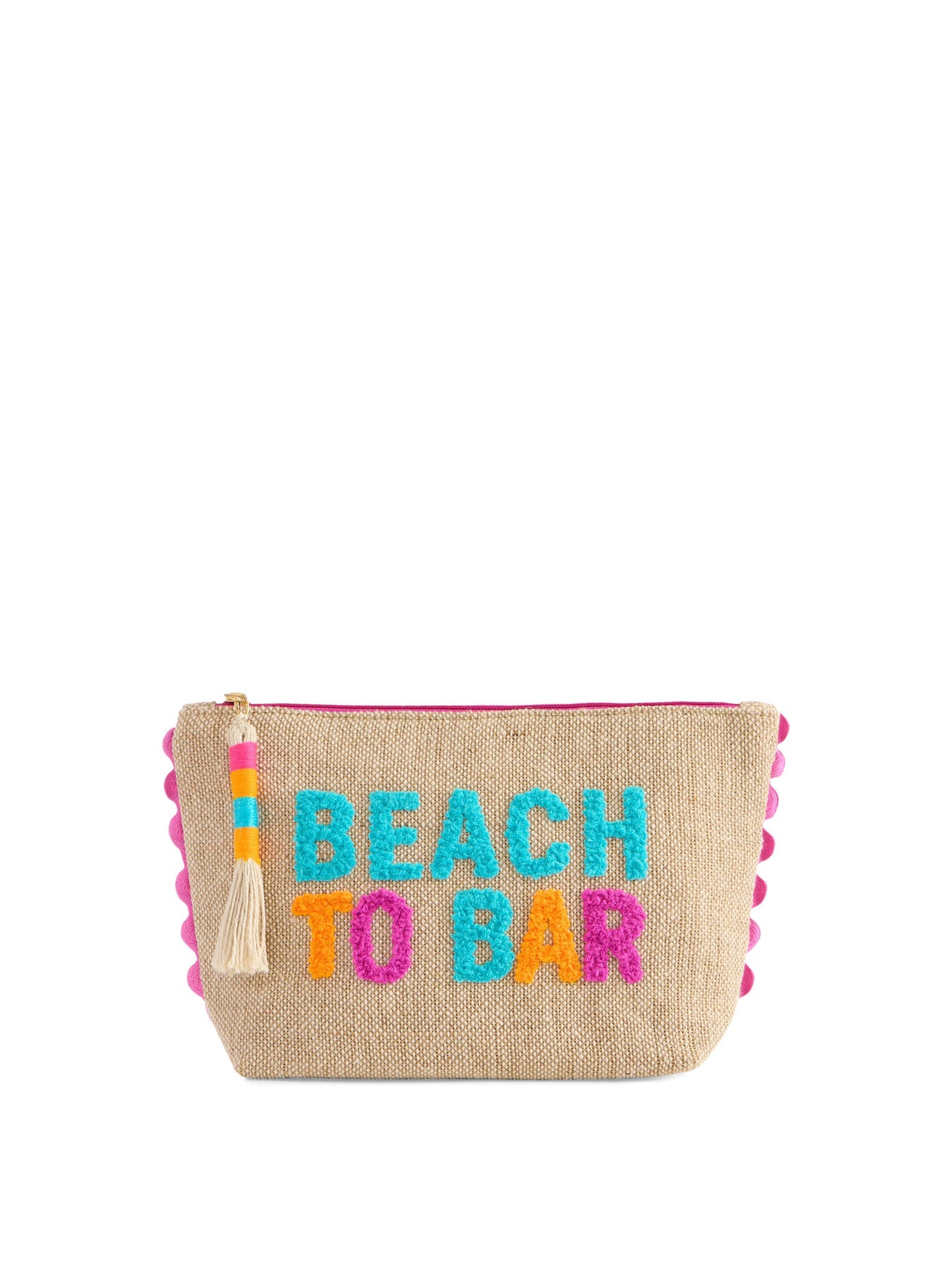 Shiraleah - "BEACH TO BAR" ZIP POUCH,NATURAL