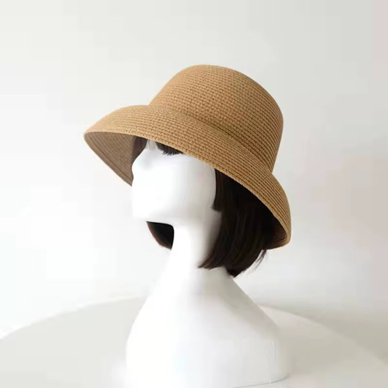 Sun Hat Women'S Cap Hats for Women Men Summer Straw Hat Sun Protection Hats Wide Brim Vintage Protection Fashion Straw Visor
