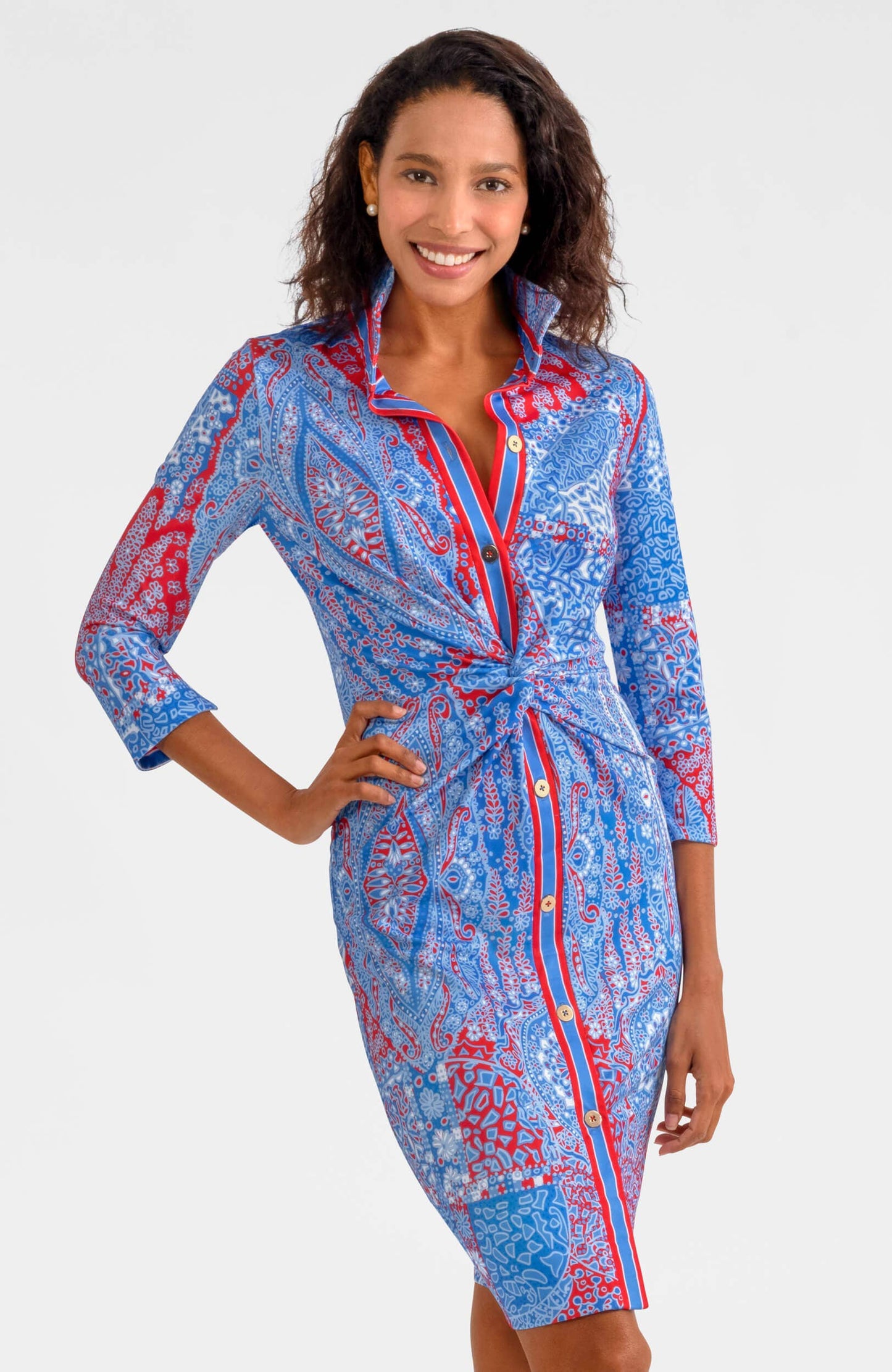 Gretchen Scott LLC - Twist & Shout Dress - Grand Bazaar: Brights / M