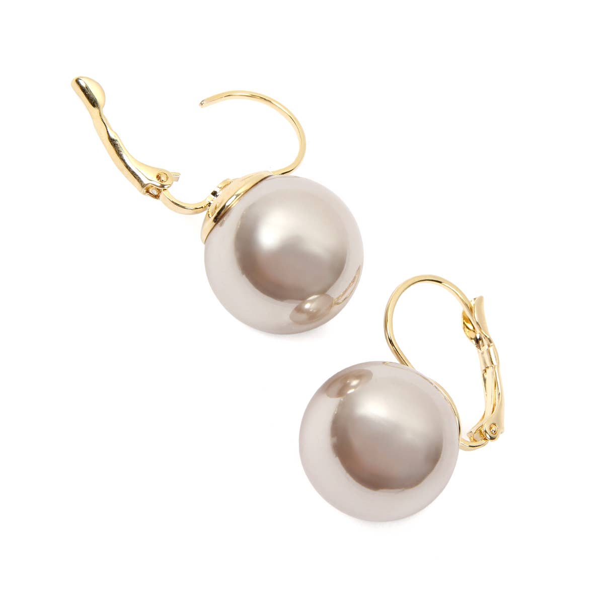 MYS Wholesale Inc - Hinged Pearl Earrings: Natural