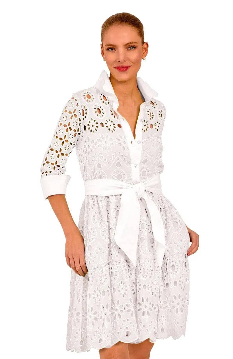 Gretchen Scott LLC - Little Bo Peep Dress - La Di Da: Navy / M