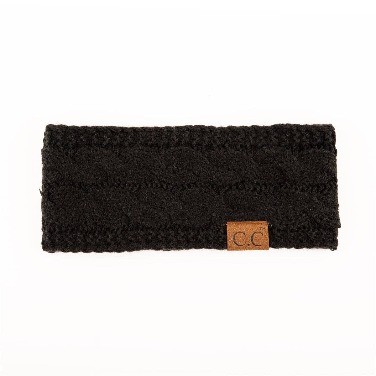 Truly Contagious - CC Cable Knit Lined Headwrap ( HW-20 ): Dark Melange Grey