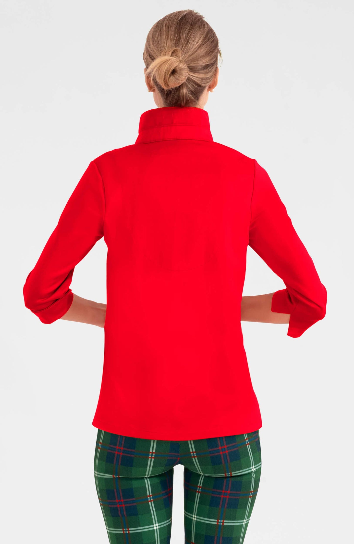 Gretchen Scott LLC - Jersey Twist & Shout Top - Solid: Crimson / M