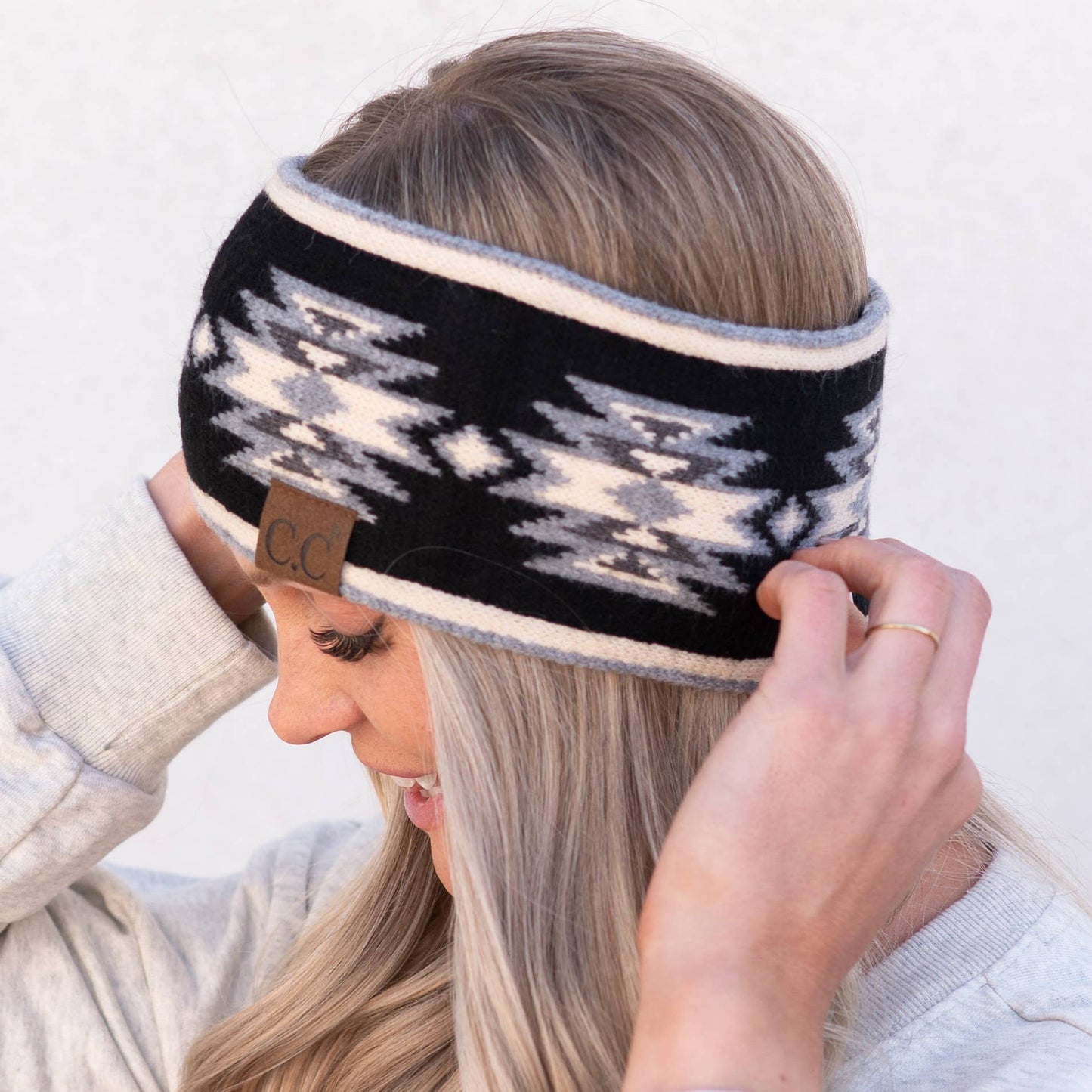 Truly Contagious - CC Southwest Pattern Head Wrap ( HWE0030 ): Black