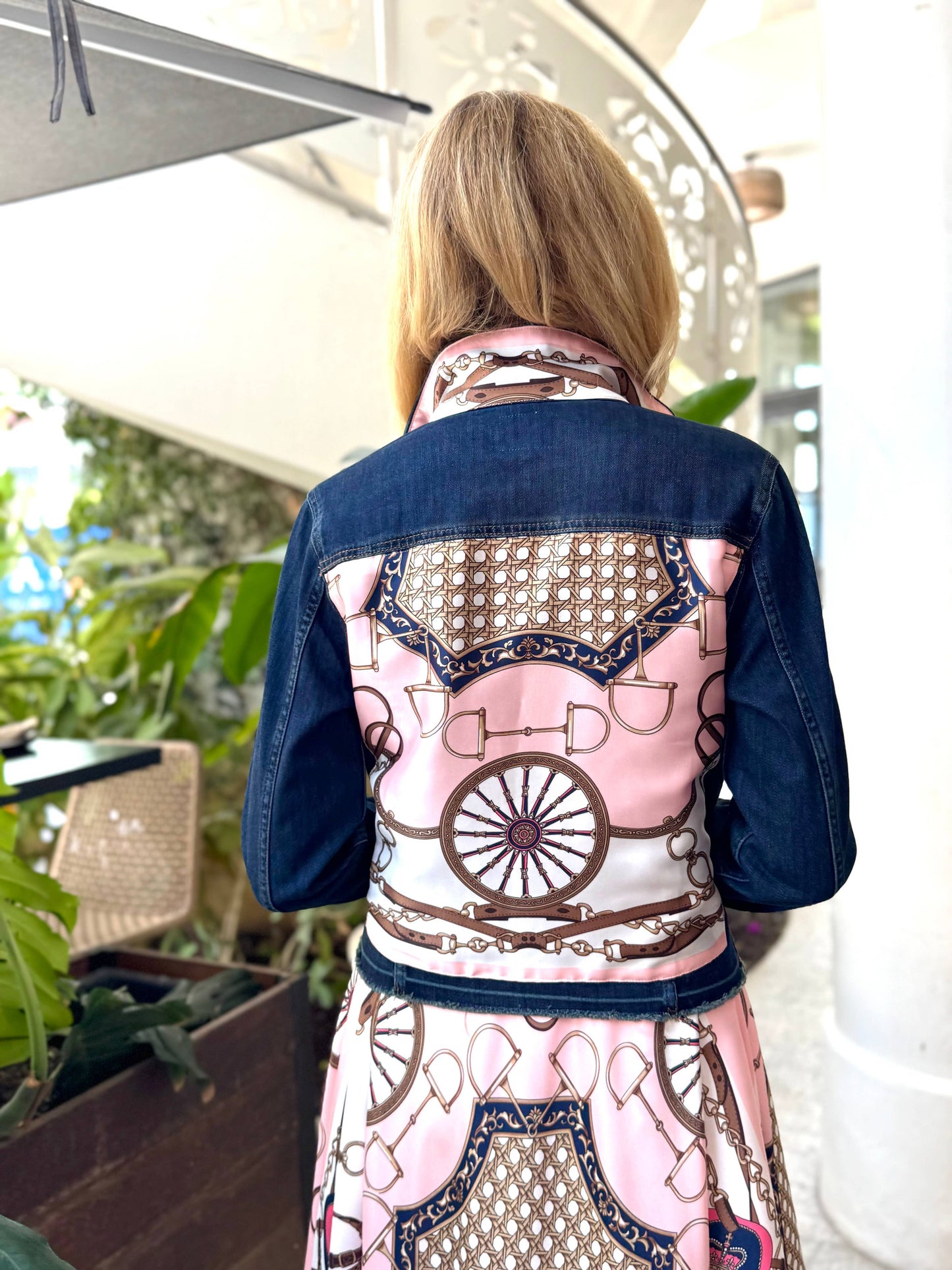 Stacy Bradley Design - The Dark Denim Jacket / Blush Bit: Small
