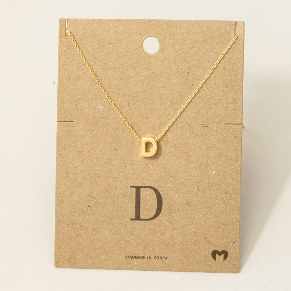 Fame Accessories - Initial Pendant Necklace: KG