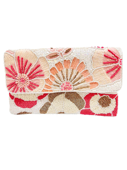 Ole - Flowers Beaded Clutch
