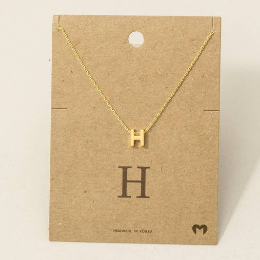 Fame Accessories - Initial Pendant Necklace: HG