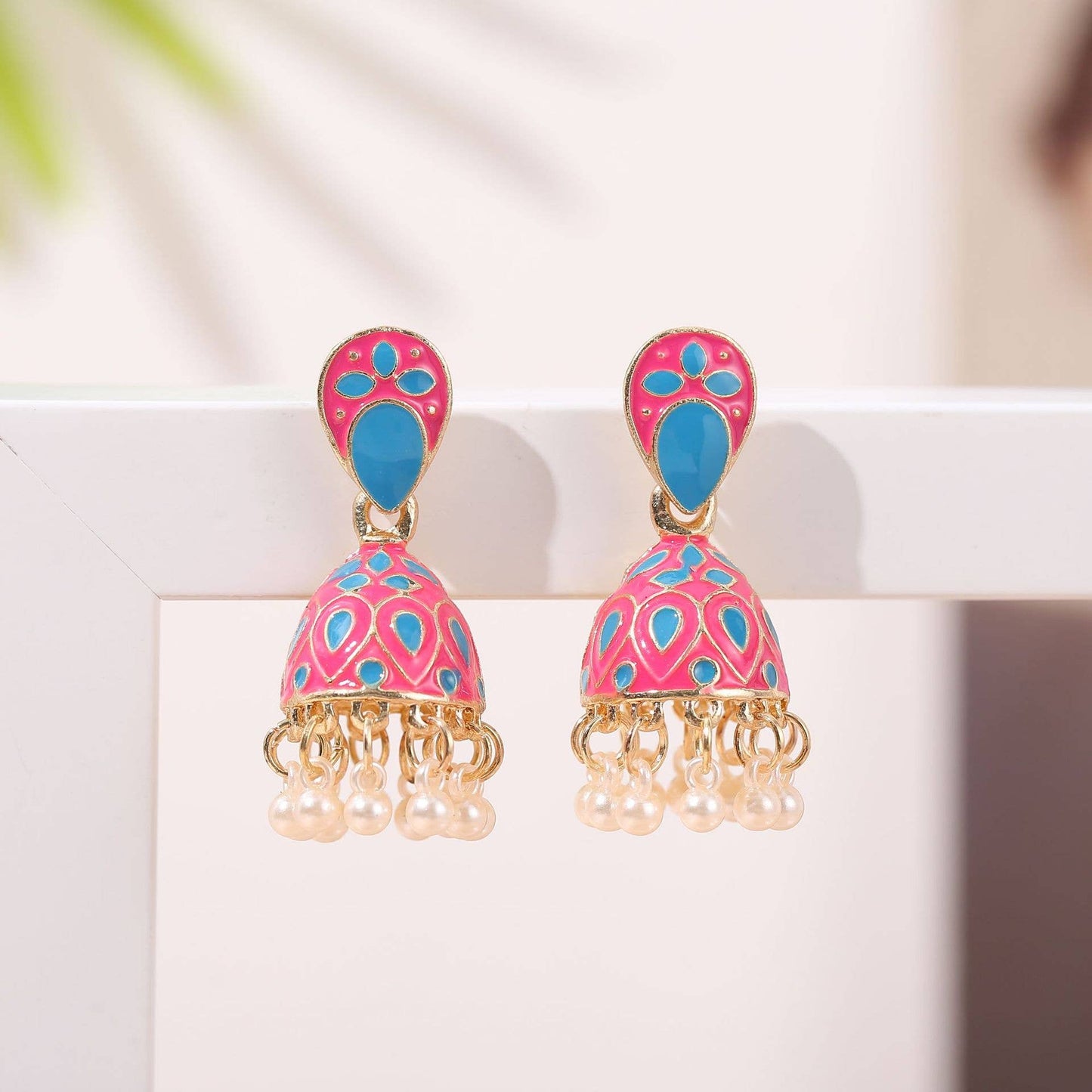 Ole - Bell Tassel Earrings: Pink