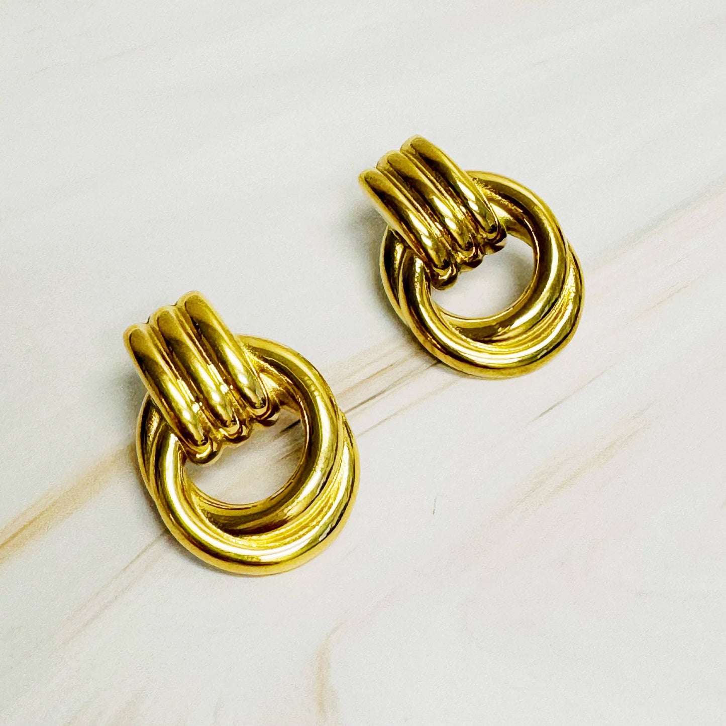 Ellison+Young - Golden Knocker Earrings
