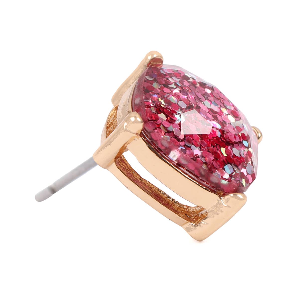 MYS Wholesale Inc - Sparkling Glitter Epoxy Stud Earrings: Gold