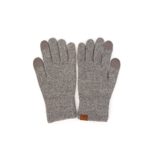 Truly Contagious - CC Ultra Soft Recycled Fine Yarn Women's Gloves ( G-2075 ): Light Melange Grey