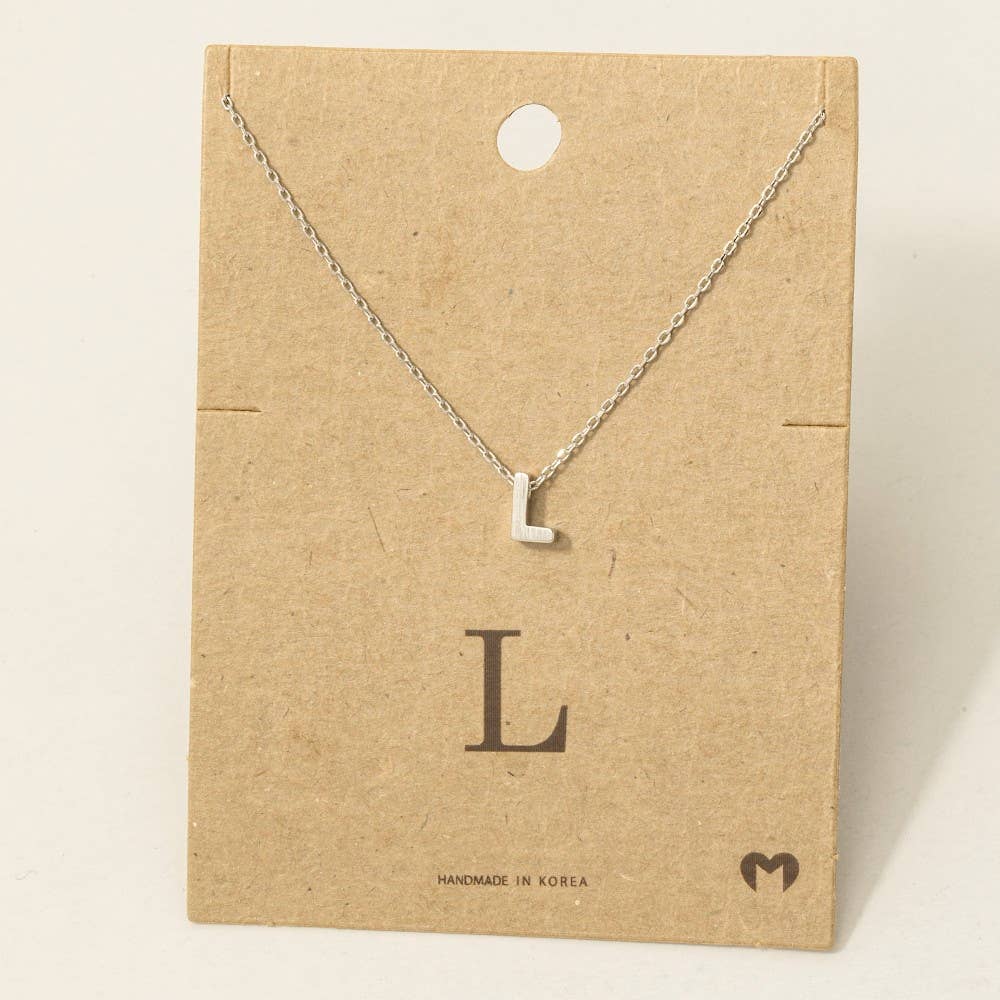 Fame Accessories - Initial Pendant Necklace: KG