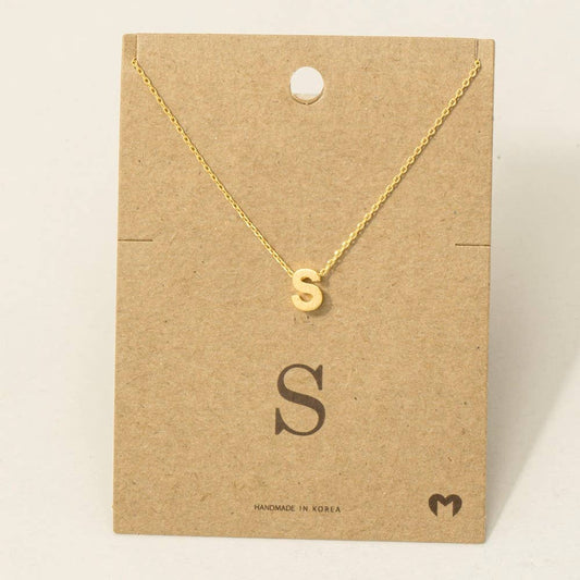 Fame Accessories - Initial Pendant Necklace: SG