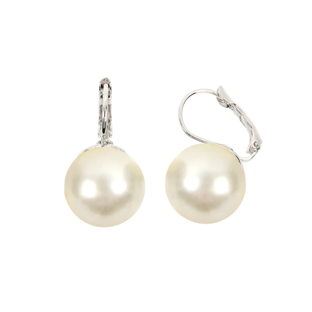 MYS Wholesale Inc - Hinged Pearl Earrings: Natural