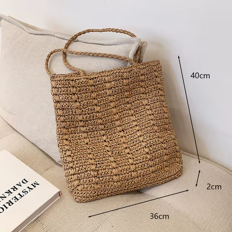 Woven Rattan Bag round Straw Shoulder Bag Small Beach Handbags Women Summer Hollow Handmade Messenger Crossbody Bags