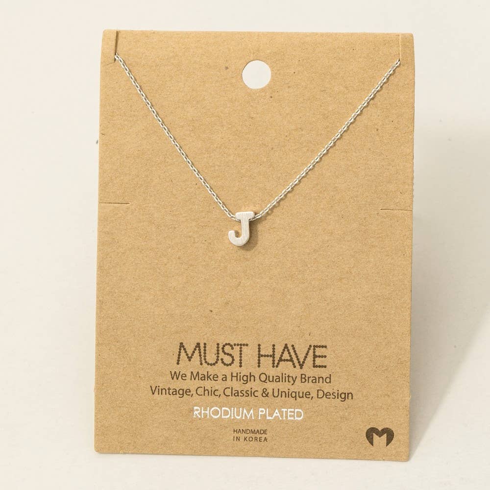 Fame Accessories - Initial Pendant Necklace: BG