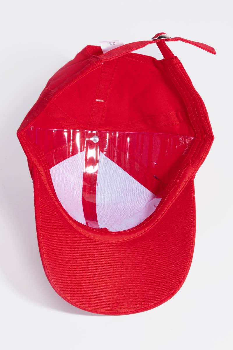 Collections by Fame Accessories - Studded American Flag Cap: BL