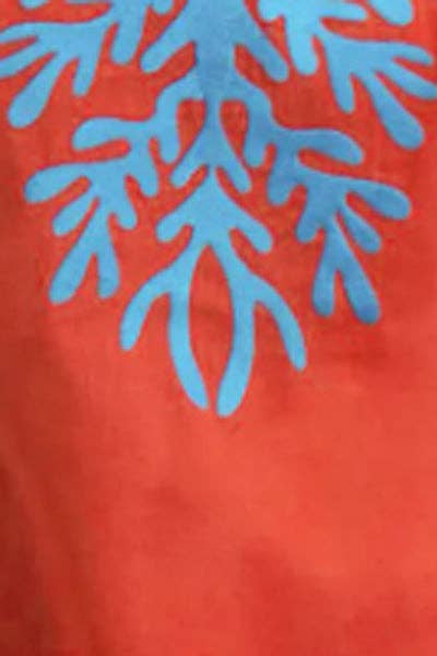 Gretchen Scott LLC - Wash / Wear Embroidered Caftan - The Reef: Coral/Turq / M