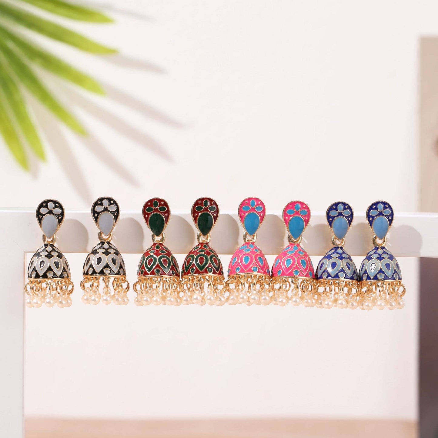 Ole - Bell Tassel Earrings: Pink