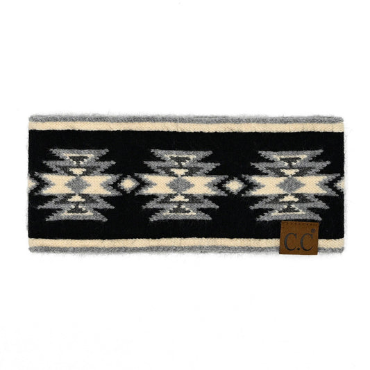 Truly Contagious - CC Southwest Pattern Head Wrap ( HWE0030 ): Black