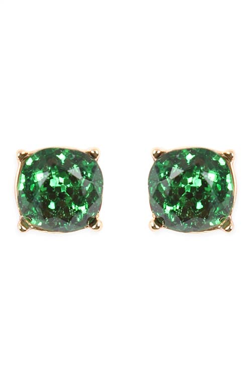 MYS Wholesale Inc - Sparkling Glitter Epoxy Stud Earrings - Fashion and Elegance: Multicolor