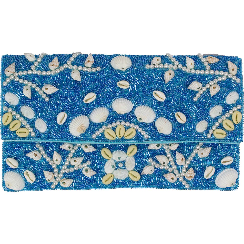 Ole - OCEAN SEASHELL Beaded Clutch Bag LAC-SS-792