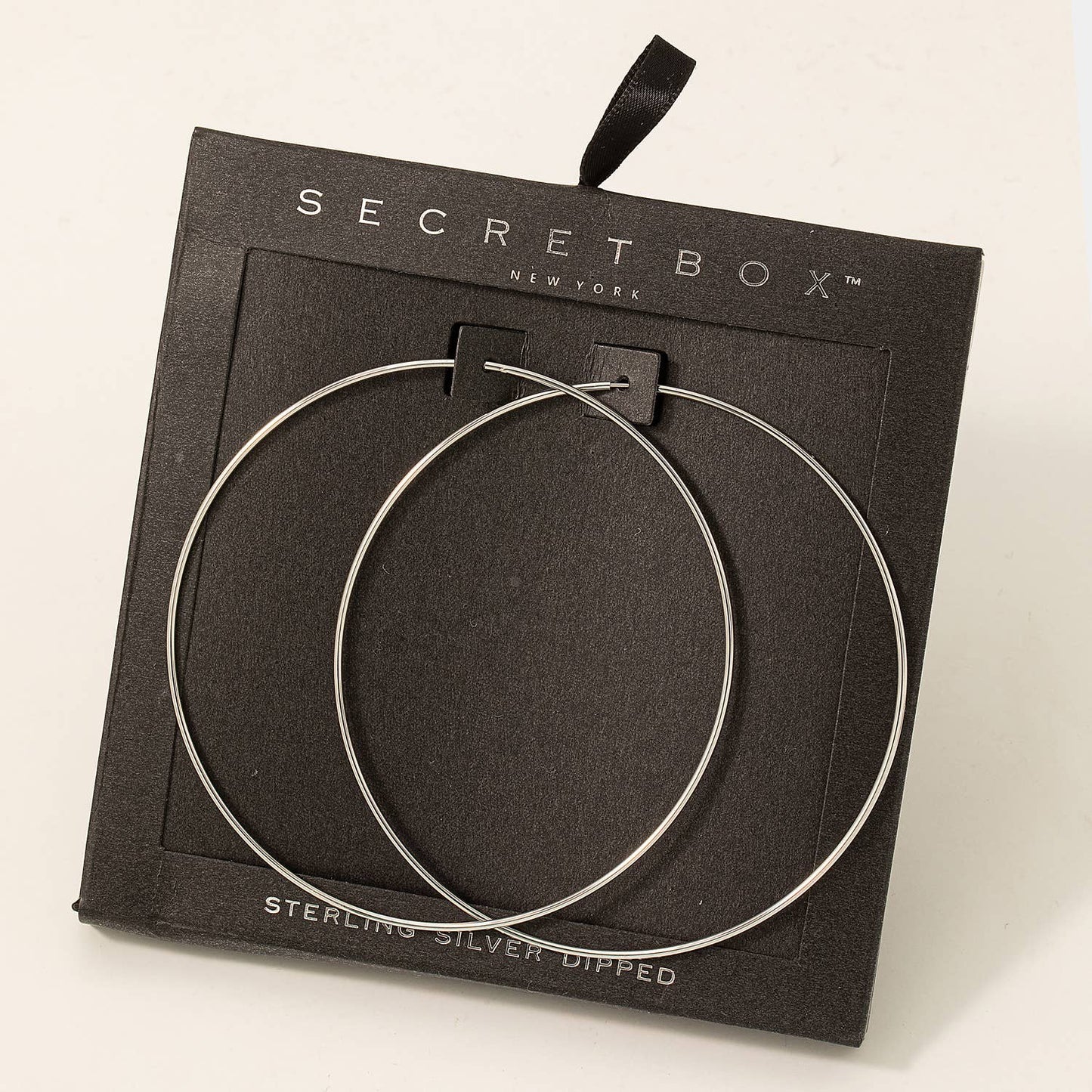 Fame Accessories - Secret Box Oversized Skinny Hoop Earrings: GD