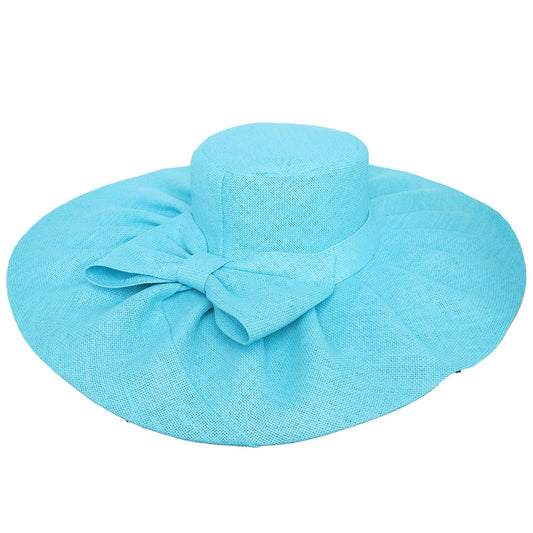 SP Sophia Collection - Floppy Oversized Wide Brim Straw Sun Hat : Turquoise