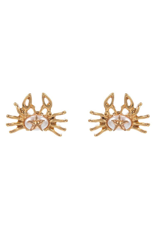 Designature New York - Summer Crab Pearl Hypoallergenic Post Earrings: VG / ONE