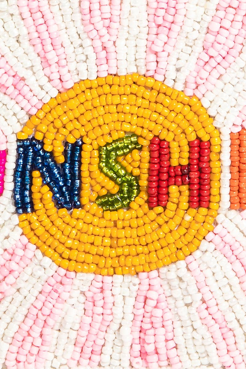 Collections by Fame Accessories - Sunshine Beaded Coin Purse: MULTI