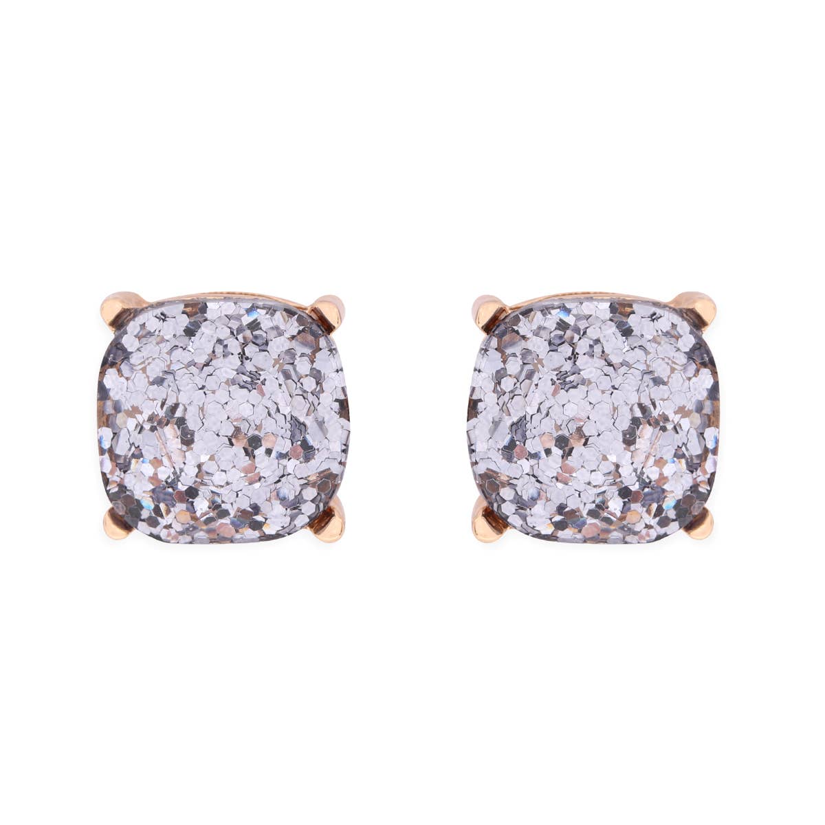 MYS Wholesale Inc - Sparkling Glitter Epoxy Stud Earrings: Ab