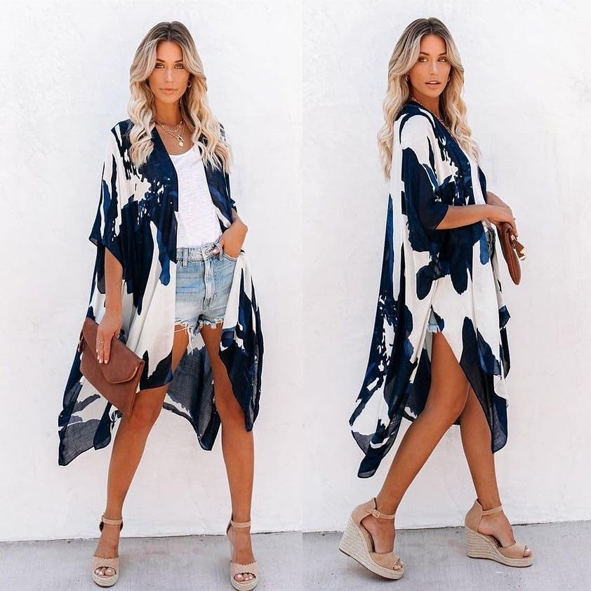 Women's Summer Bikini Kimono Swimwear Cover-Up