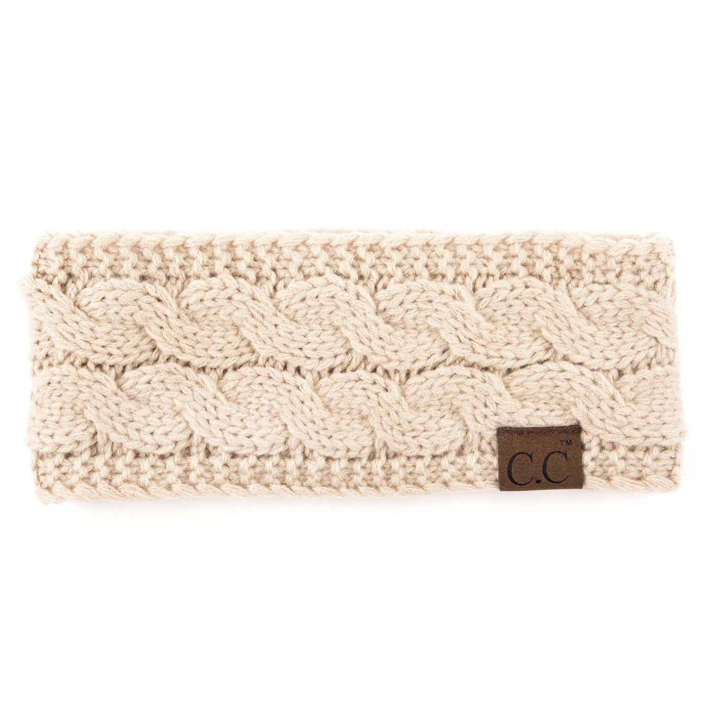Truly Contagious - CC Cable Knit Lined Headwrap ( HW-20 ): Ivory