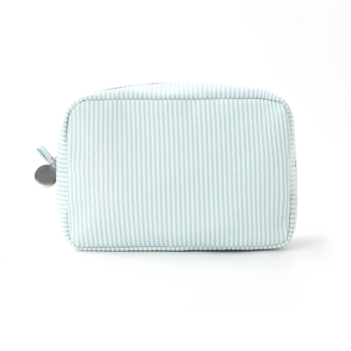 New Seersucker Cosmetic Bag, Personalized Monogrammed Toiletry Bag, Embroidered Make Up Bag,Bridesmaid Makeup Bag, Wedding Gifts