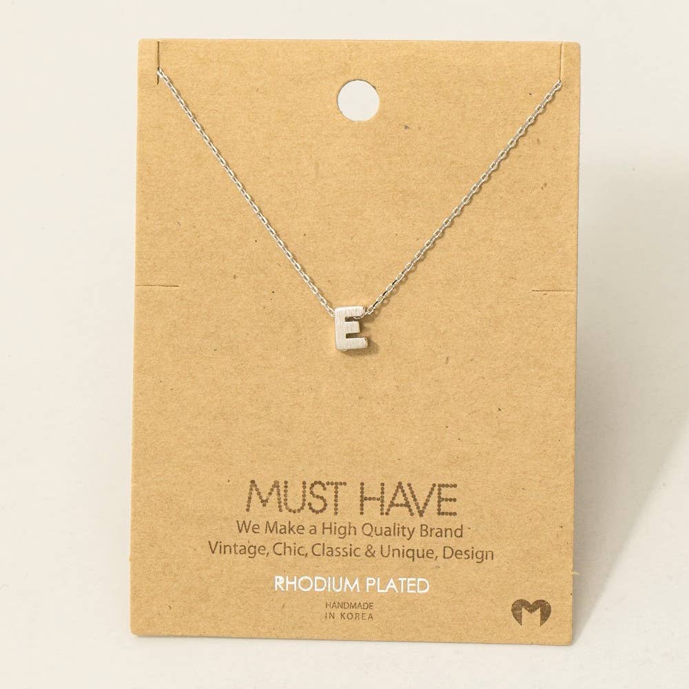 Fame Accessories - Initial Pendant Necklace: JG